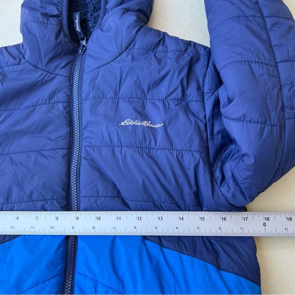 Eddie Bauer Reversible Winter Puffer Jacket Boy Size 10/12 - Picture 6 of 8